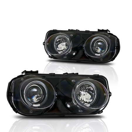 Halo Projector Head Lights - Black / Clear